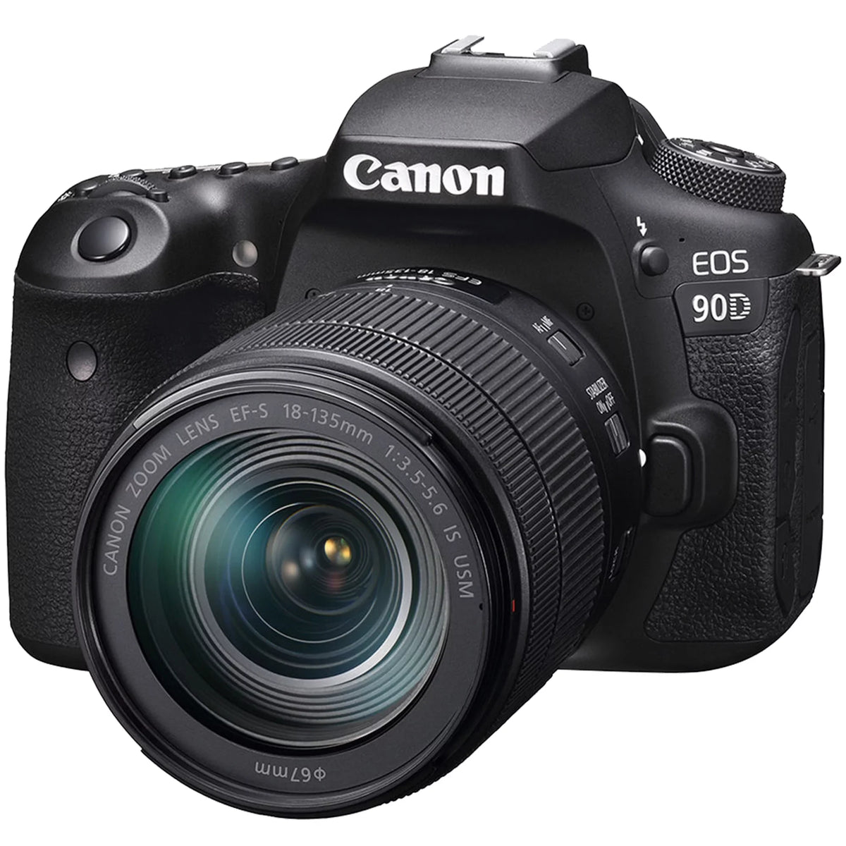 Canon + Tripod Lens + ZeeTech 18-135mm USM with Camera + SanDisk IS Case Bundle Card EOS 64GB Wideangle + + 90D Accessory DSLR
