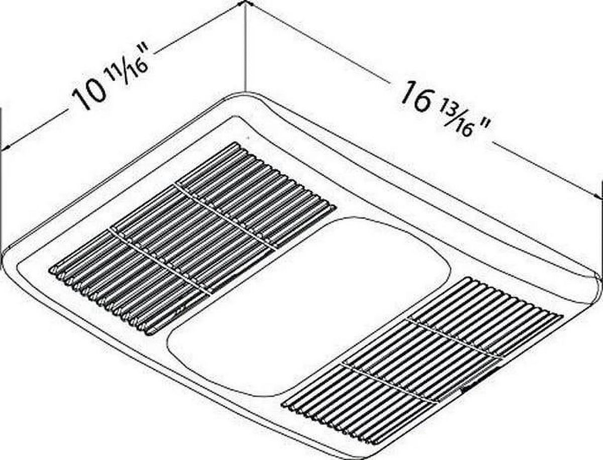 Exhaust Delta and CFM Fan with Heater Bath Light BreezRadiance 80 RAD80L
