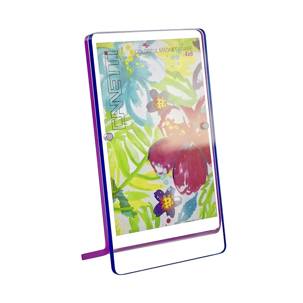 Colorful 4x6 - MAGNET Canetti Purple RECLINE by Blue FRAME 4x6