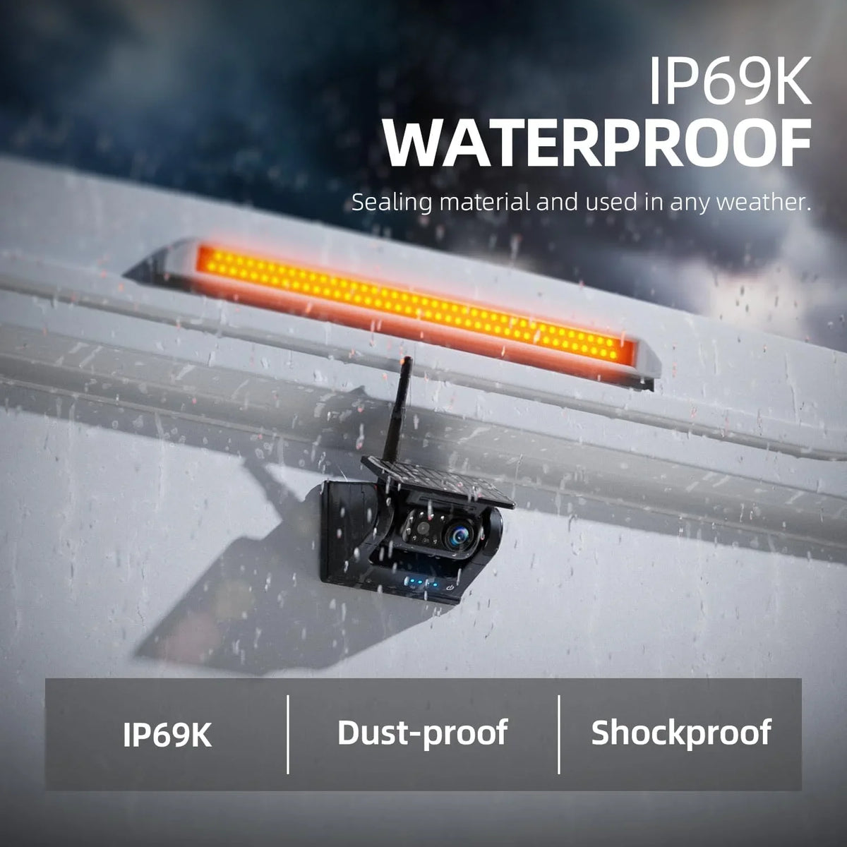 Installation No Min Backup DIY Camera 5'' 1 1080P Magnetic Waterproof X5 Wireless Drilling eRapta Solar Monitor HD
