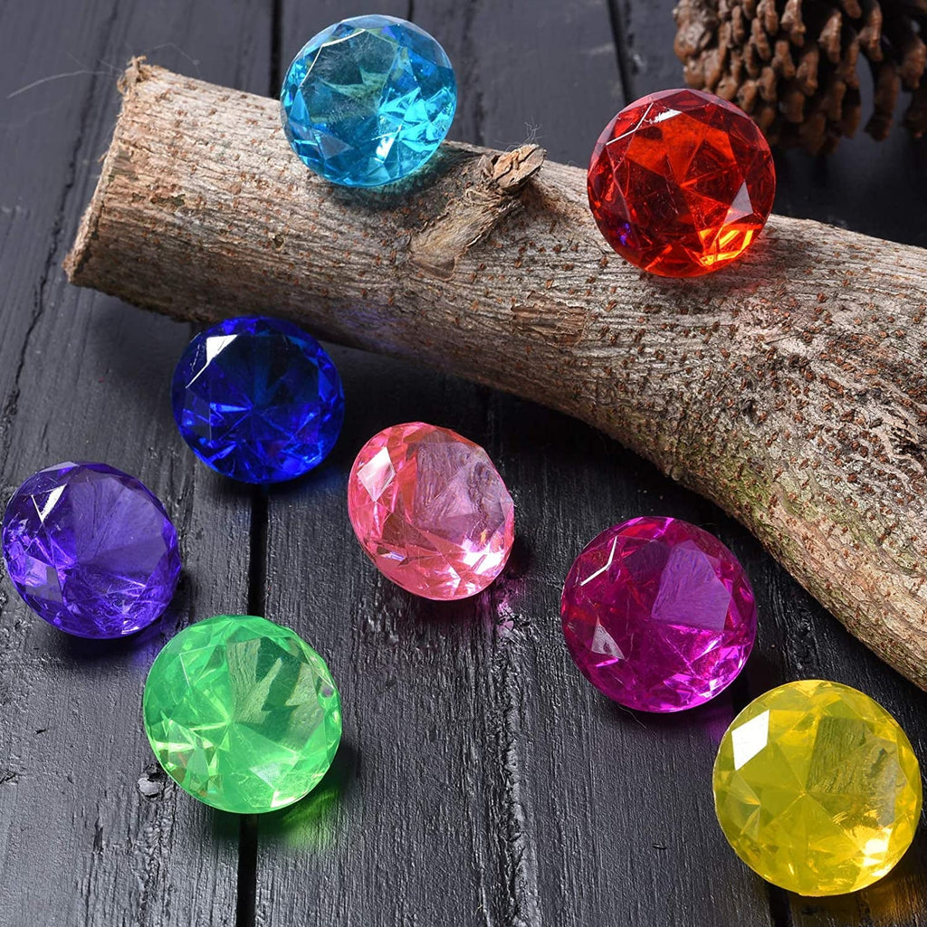 Toys Sets Diamonds white) Colorful (silver Set Underwater Diving Treasure Set Set Diving Treasures Toy Gem Toy Swimming Gift Pool for Dive Pool Pirate Box 6 Swimming Throw Toy Big Use with Gem Summer
