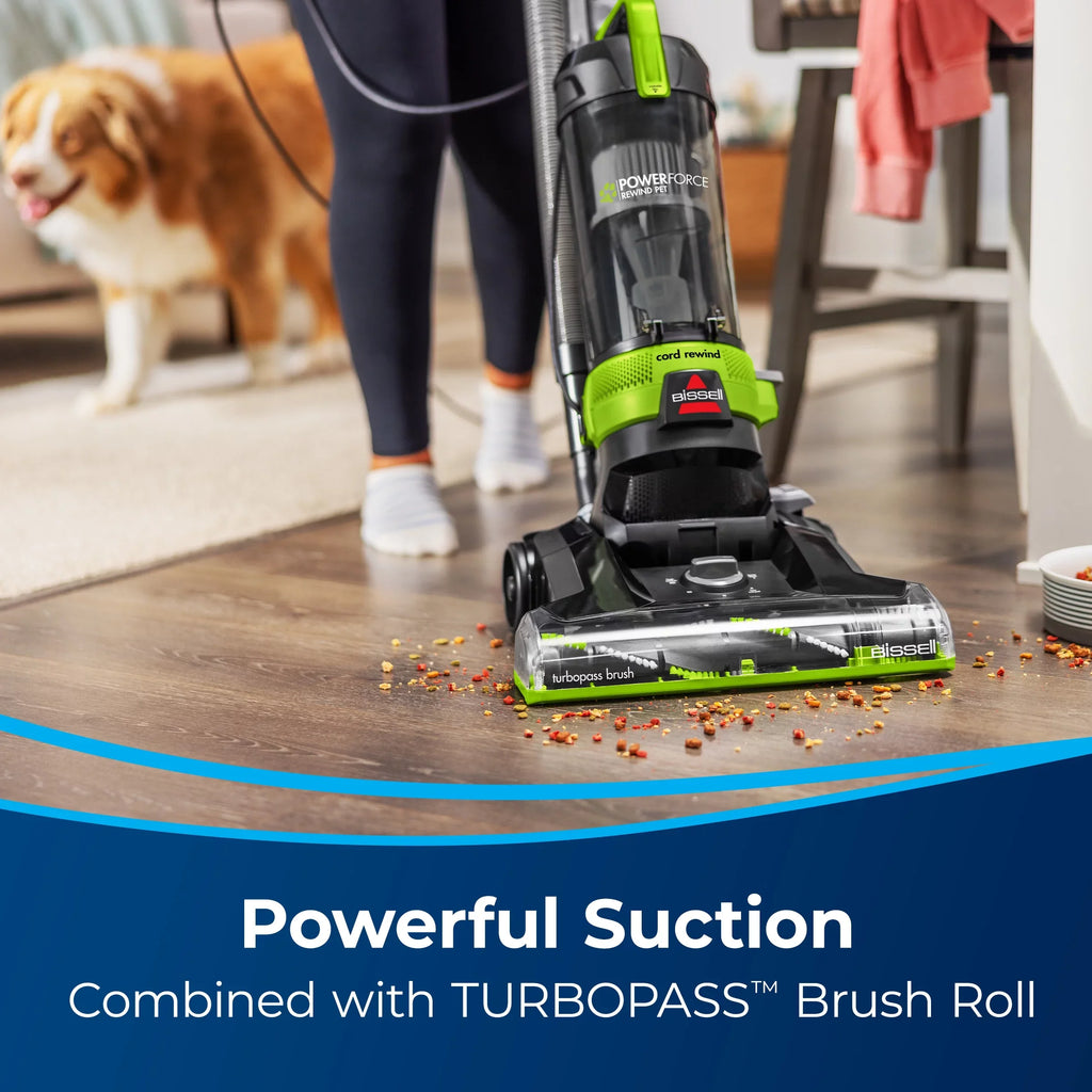 Turbo PowerForce BISSELL Helix Pet Rewind Upright Vacuum 3333