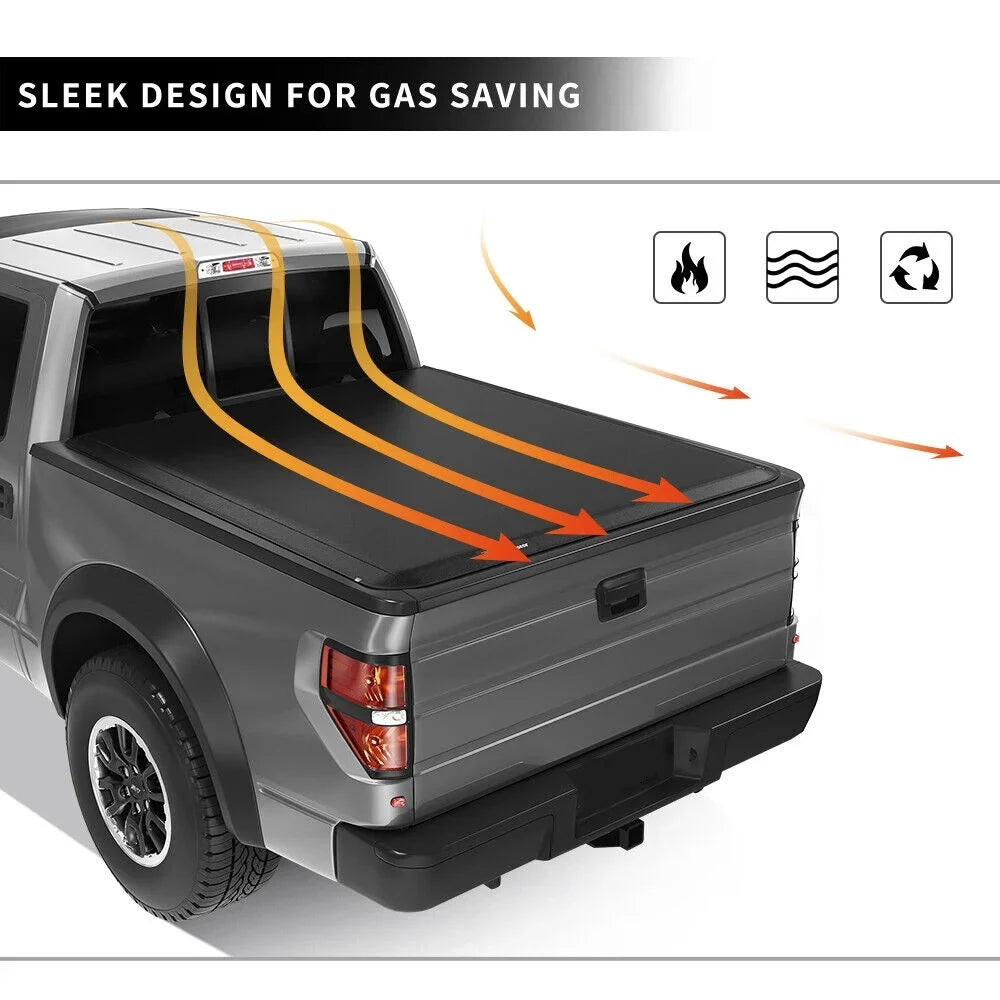 5.7 2020 for 2019 2022 Soft Truck 2023 2021 ft Tonneau Ledkingdomus Fold Cover Bed Quad Dodge Ram 1500