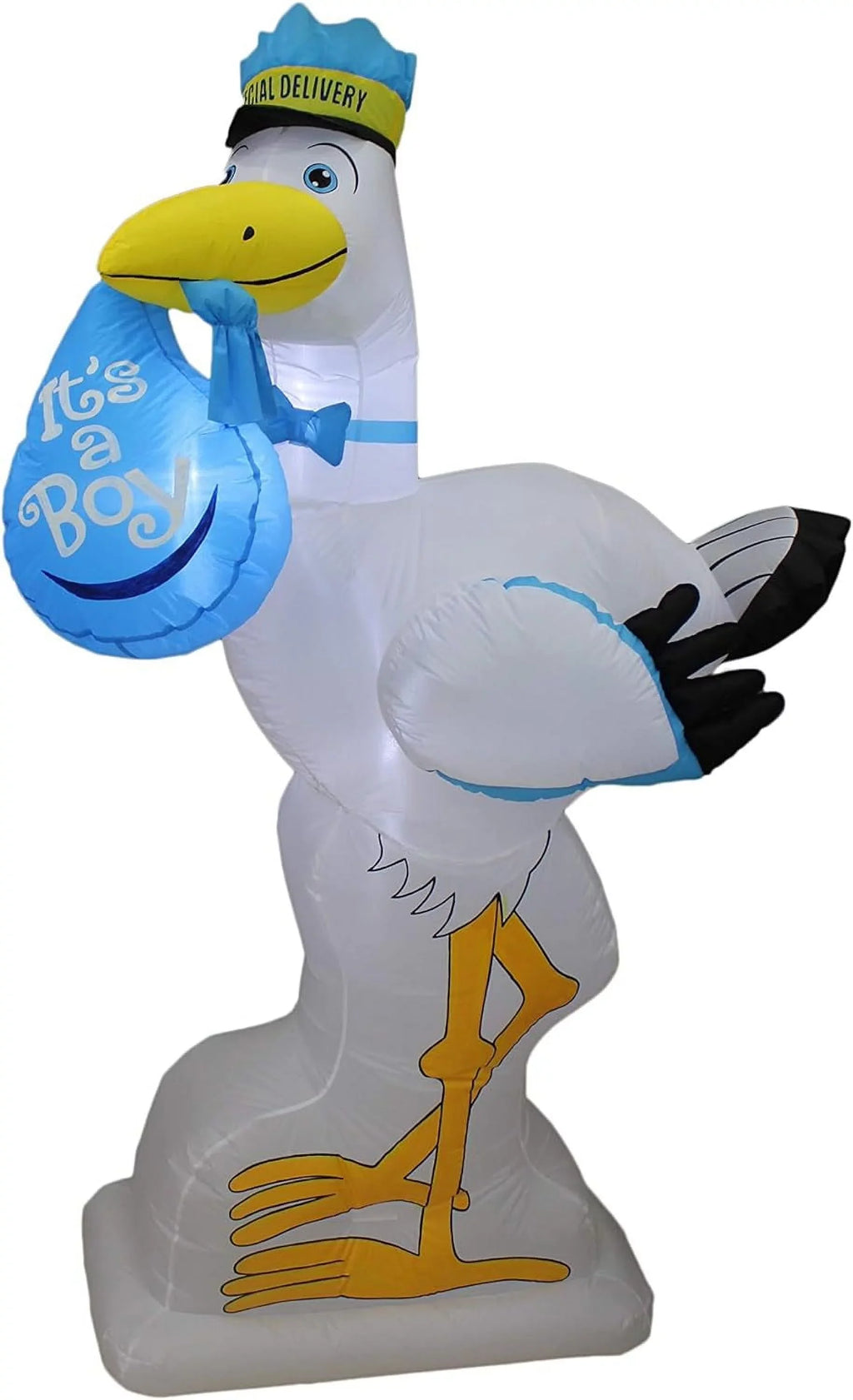 Blue Garden Boy For Announcement Indoor Party Home Lights Lighted Decoration Tall Celebration Foot Baby LED exterior Yard Baby Stork Lawn A Inflatable Prop Delivery Special 6 Shower It's Blowup