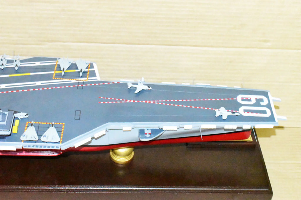 CV-60 Aircraft Model,Navy,Scale Carrier Model,Mahogany,Forrestal USS Class Saratoga