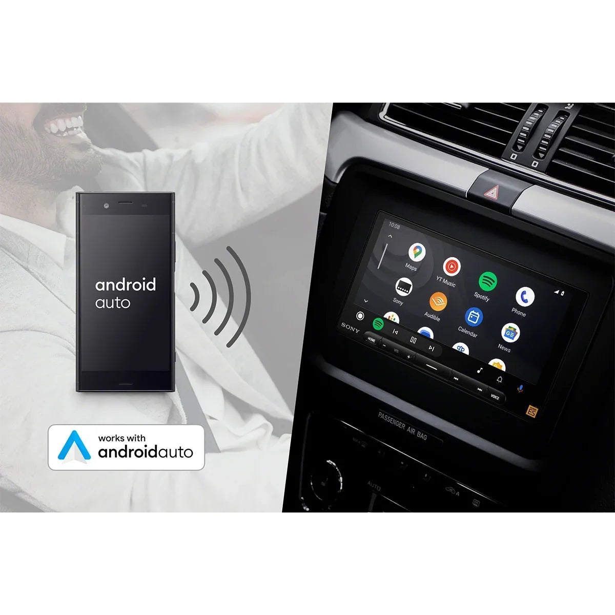 Media Auto CarPlay Android XAV-9000ES Receiver with ES High-Resolution Mobile Wireless Mobile and 6.75"