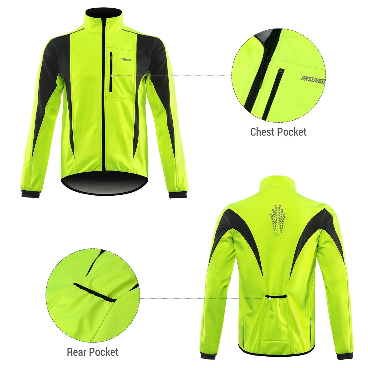 for Jacket Outerwear Warm Ultimate Windproof Waterproof Arsuxeo Protection Winter Bike Cycling -