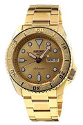 5 Men's Gold-Tone 42.5mm Seiko Watch Stainless SRPE74 Sports Seiko Steel