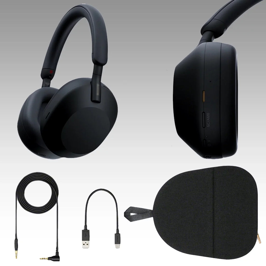 '- More & WH-1000XM5 (7pc Wireless Includes: (Black) liquid-Resistant Essential Bundle) Ultimaxx Gadget Headphones Noise-Canceling Bundle Over-Ear Backpack