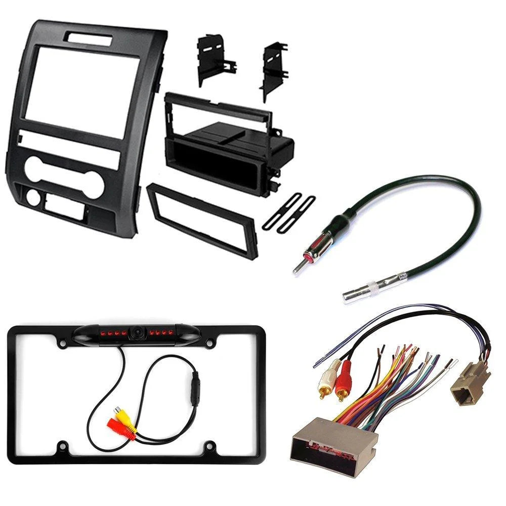 KIT ANTENNA KIT 2009-2012 F-150 ADAPTER+ VIEW FOR INSTALL MOUNTING RADIO DASH CAR CAMERA REAR STEREO HARNESS+ NIGHT + VISION AFTERMARKET