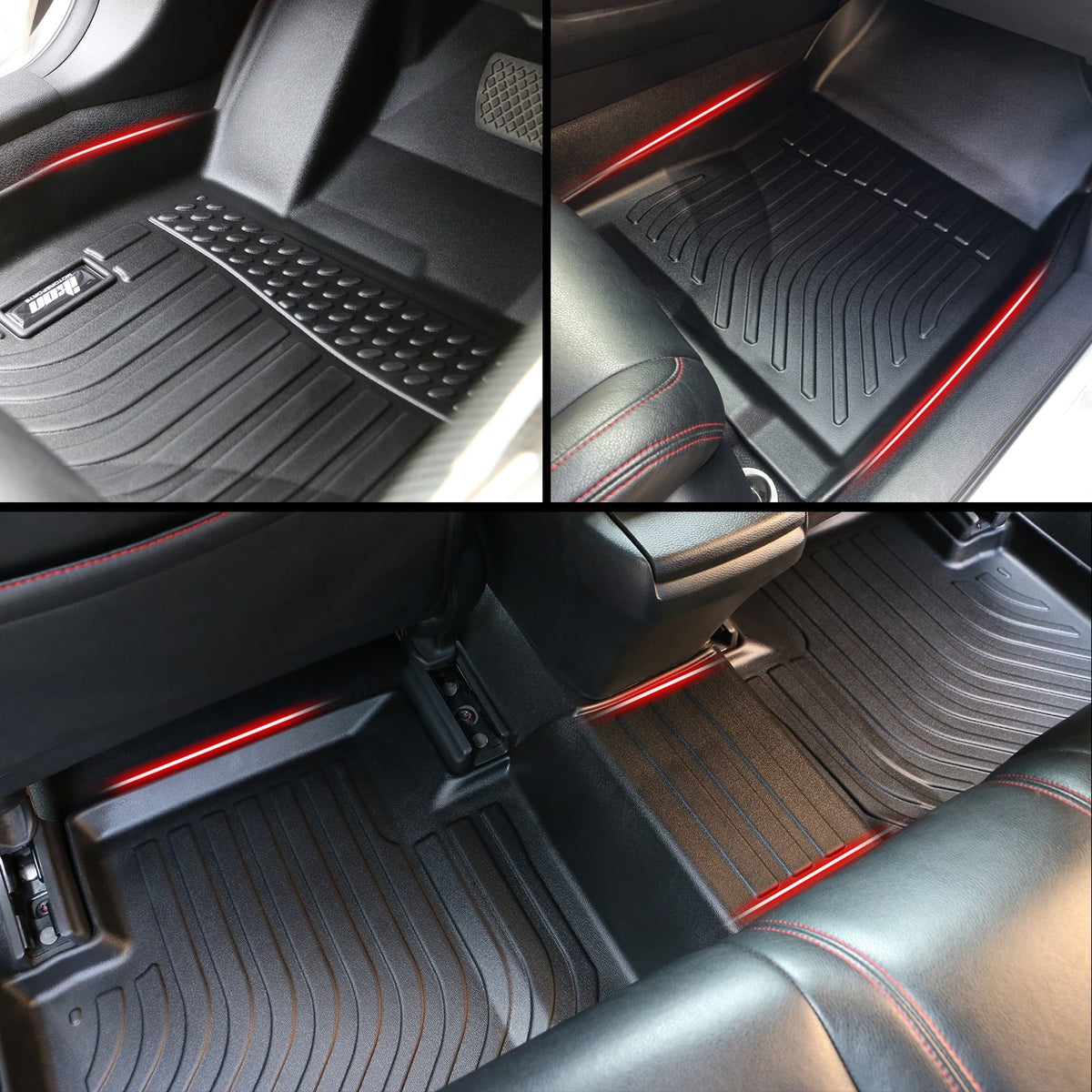 Cargo TPE Floor Cover CR-V, 1st Carpets Tray Mats & Black Ikon Molded 3D Pad Compatible Protector All Liner Motorsports 2023 2nd Honda Mat Front Protection climate Boot Trunk Row With Rear