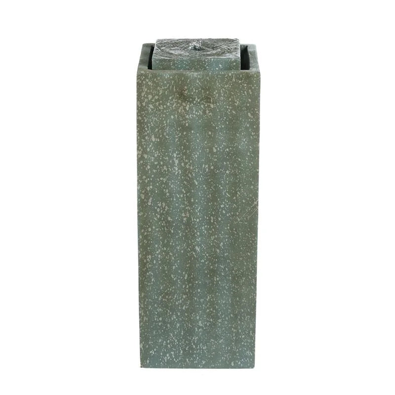 Pillar With Green Contemporary Lime Poly-Resin Led Jeco in Light Fountain