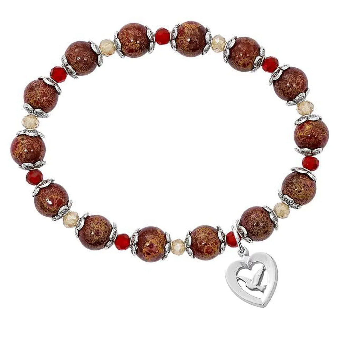 in. 8 Red Bracelet BR343 Holy with Boxed Stretch mm Spirit Mcvan 7.5