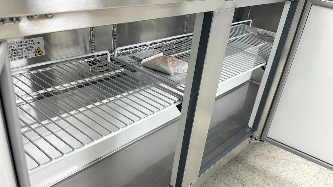 ins Three 72 Stainless Steel Refrigerator 15.5 Cu. ft. Door Commercial Undercounter