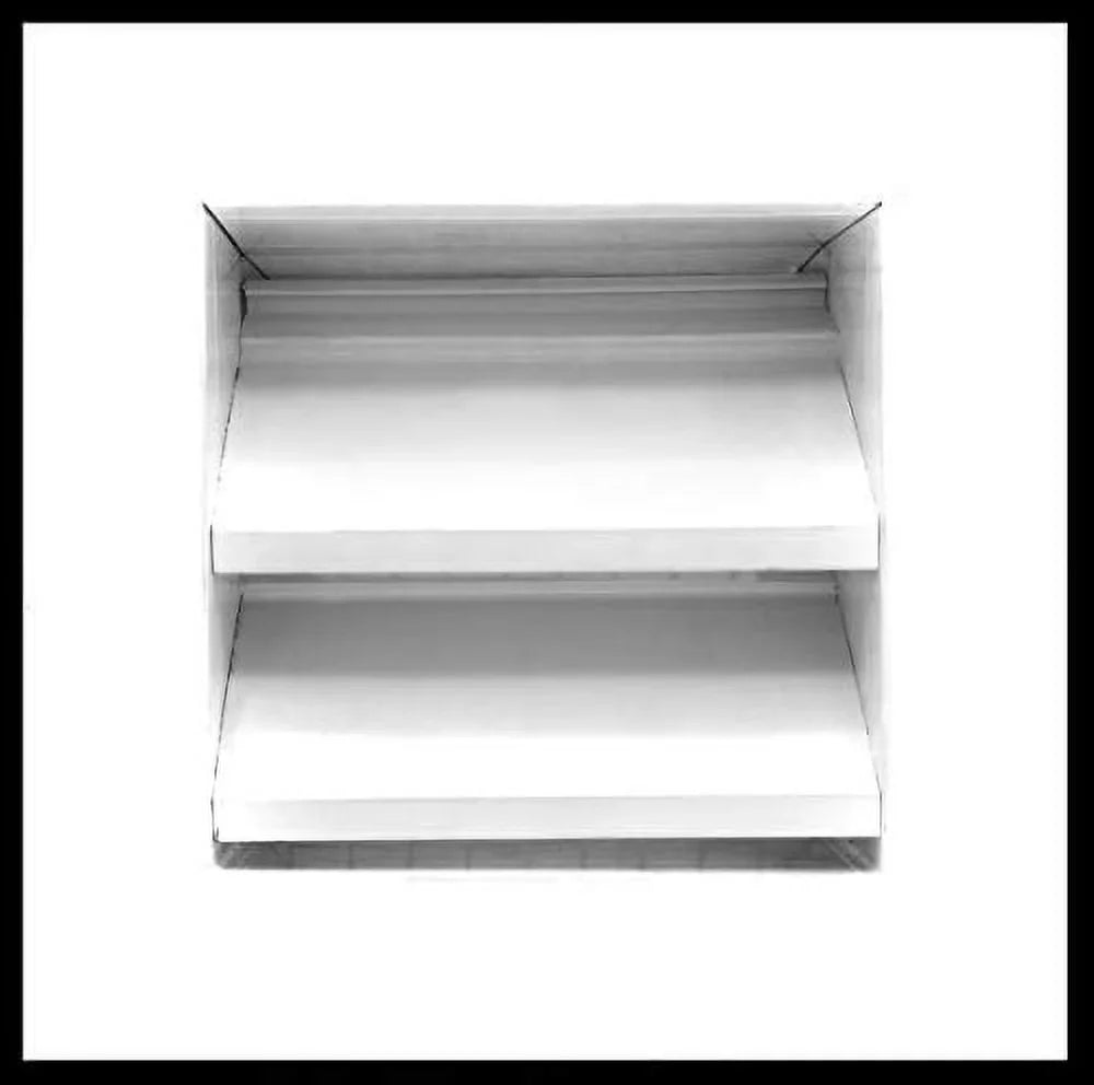 HVAC Vent with Screen White - Grille Rain 6"w 7.5”h] Waterproof Exterior - 7.5”w Dimensions x 6"h Air & Walls for Crawlspace - Mesh Aluminum [Outer Vent & X