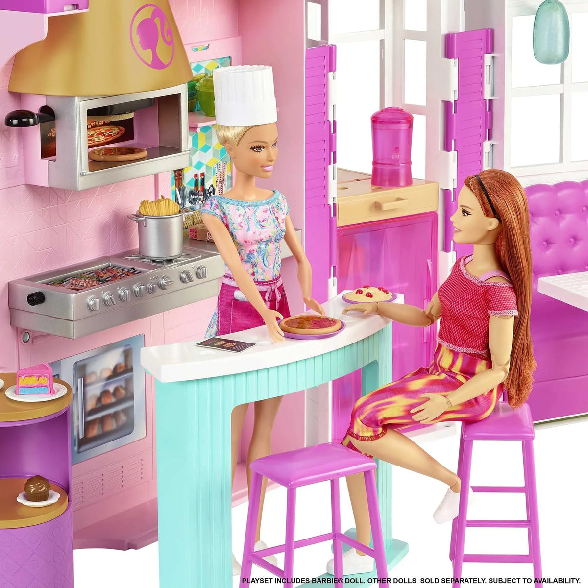 for Year Restaurant Olds Pieces to Barbie Cook Grill 3 7 Gift with Playset 30+ ‘n