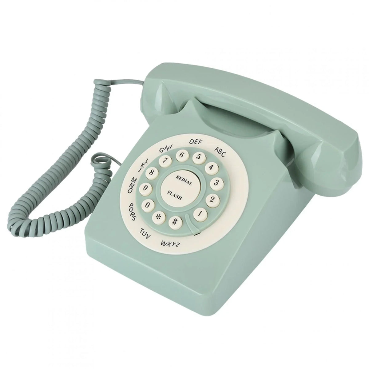 Telephone - Antique Telephone Aigend European Definition Green Large Button Landline High Vintag Call Clear