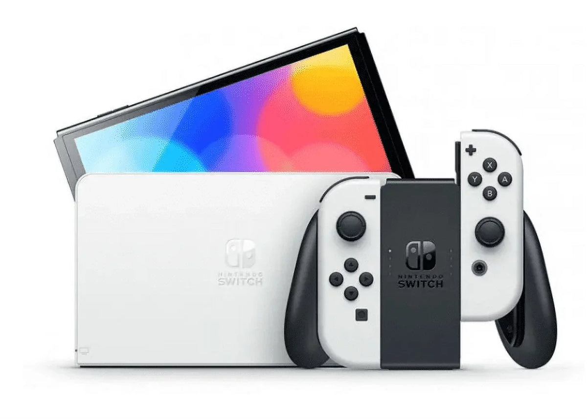 Joy-Con-Powever White Nintendo Edition ? OLED Oled) (Sw Model Bundle-Import w/ Switch