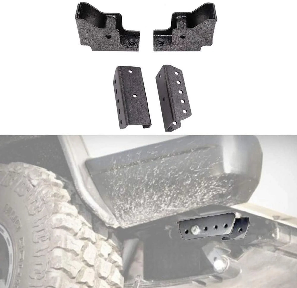1984-2001 Cherokee Jeep XJ Shackle ELITEWILL Kit Fit Rear for Relocation 1117 | 1.5"