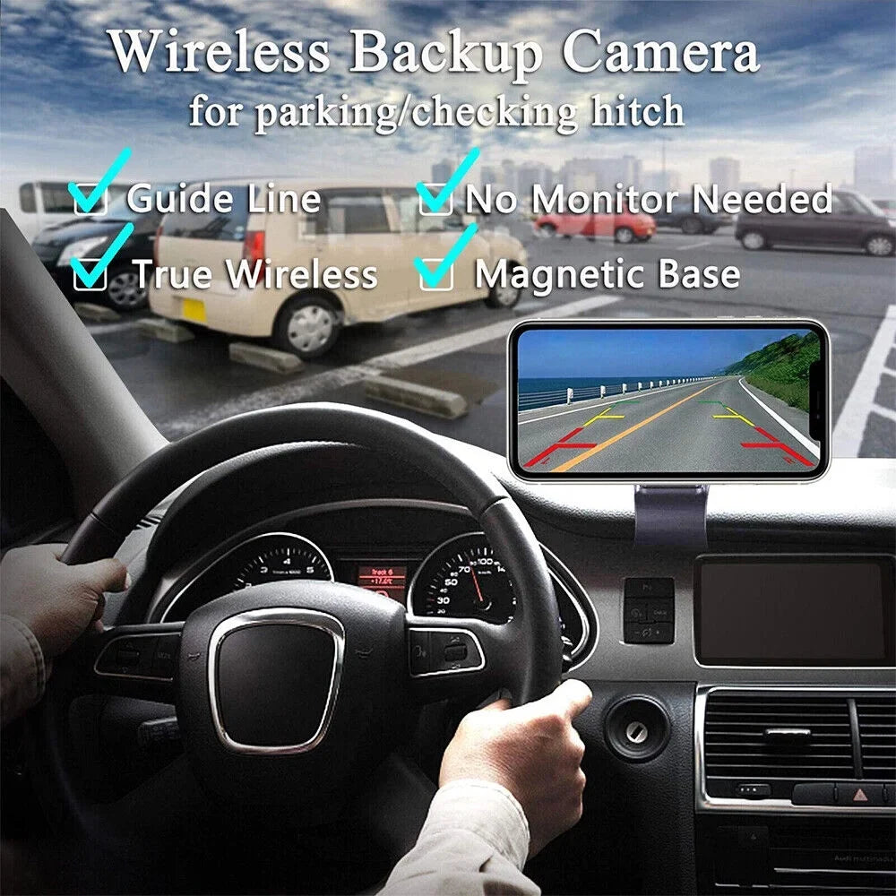 Wireless Camera Camera, Backup Magnetic Battery Front/Rear View 9600mAh WiFi Jahy2Tech