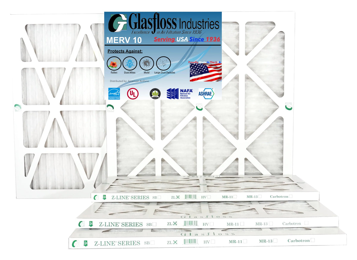 x MERV inch) in Air Glasfloss 23.5 Furnace 10 dimension: - -Qty:4 35.5x7/8 (Actual - Made Filter USA - 24x36x1
