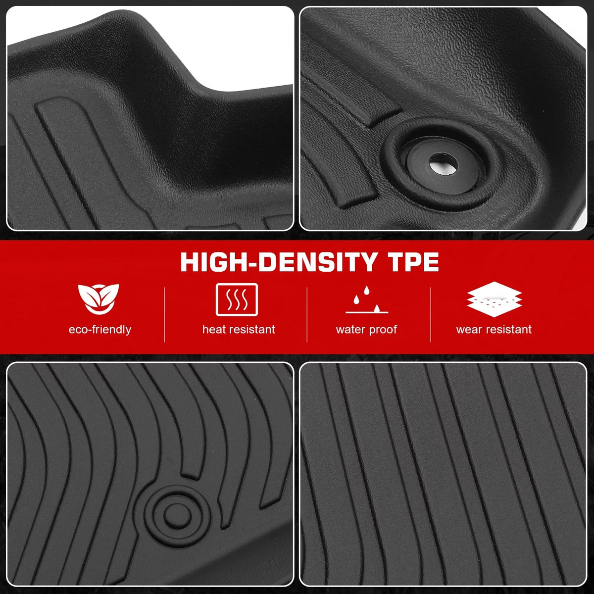 Cargo TPE Floor Cover CR-V, 1st Carpets Tray Mats & Black Ikon Molded 3D Pad Compatible Protector All Liner Motorsports 2023 2nd Honda Mat Front Protection climate Boot Trunk Row With Rear