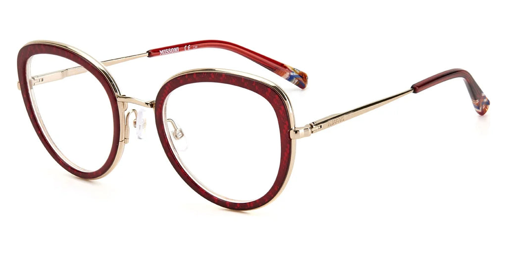 Full Cat Burgundy Rim Eye/Butterfly Missoni Opal 43 Eyeglasses