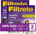 Allergen 4.31 Filtrete Dimensions AC Fits Pleat, Healthy MPR 19.88 Exact Air 12, Honeywell 20x20x4 Furnace MERV Devices Deep & 19.88 1550 Filter, Lennox Ultra 2-Pack, x x Living