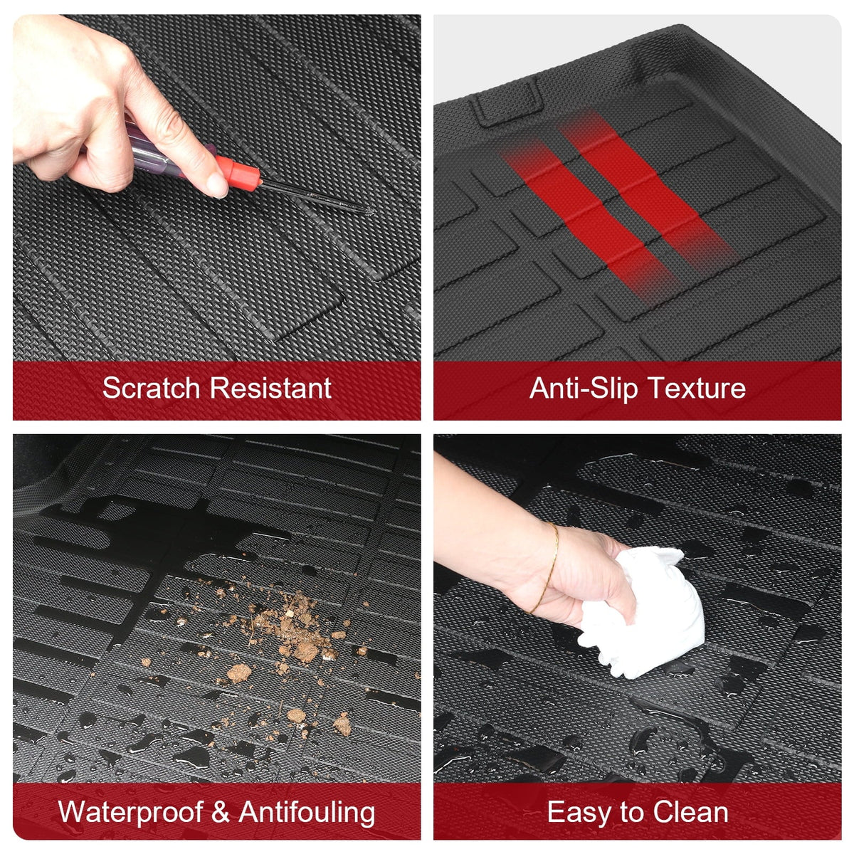 Cargo TPE Floor Cover CR-V, 1st Carpets Tray Mats & Black Ikon Molded 3D Pad Compatible Protector All Liner Motorsports 2023 2nd Honda Mat Front Protection climate Boot Trunk Row With Rear