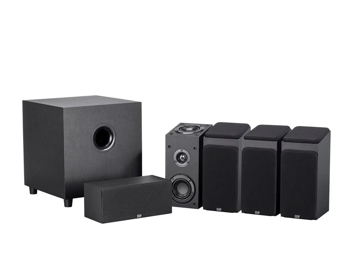 With Immersive 200 Monoprice - Premium 8 5.1.4-Ch. Inch Home Black System Watt Subwoofer Theater