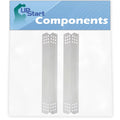 16 720-0727 - BBQ Shield Heat Flame Kitchenaid Steel Tamer, Bar, Barbeque for Grill Parts Plate Burner Cover Tent 2-Pack Compatible Vaporizer 1/8" Flavorizer Replacement Stainless Bar,