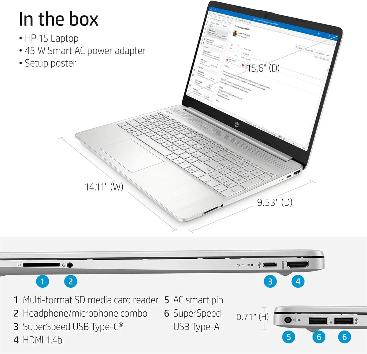 w/Accessories PCIe BT Pro] Xe 512GB i5-1135G7 4-core RAM, 6, [Windows HP Business Graphic, Iris 16GB 15.6" Intel Numeric FHD Laptop (Beats 11 Keypad, SSD, Computer, 4.2, Wi-Fi i7-1065G7), 15