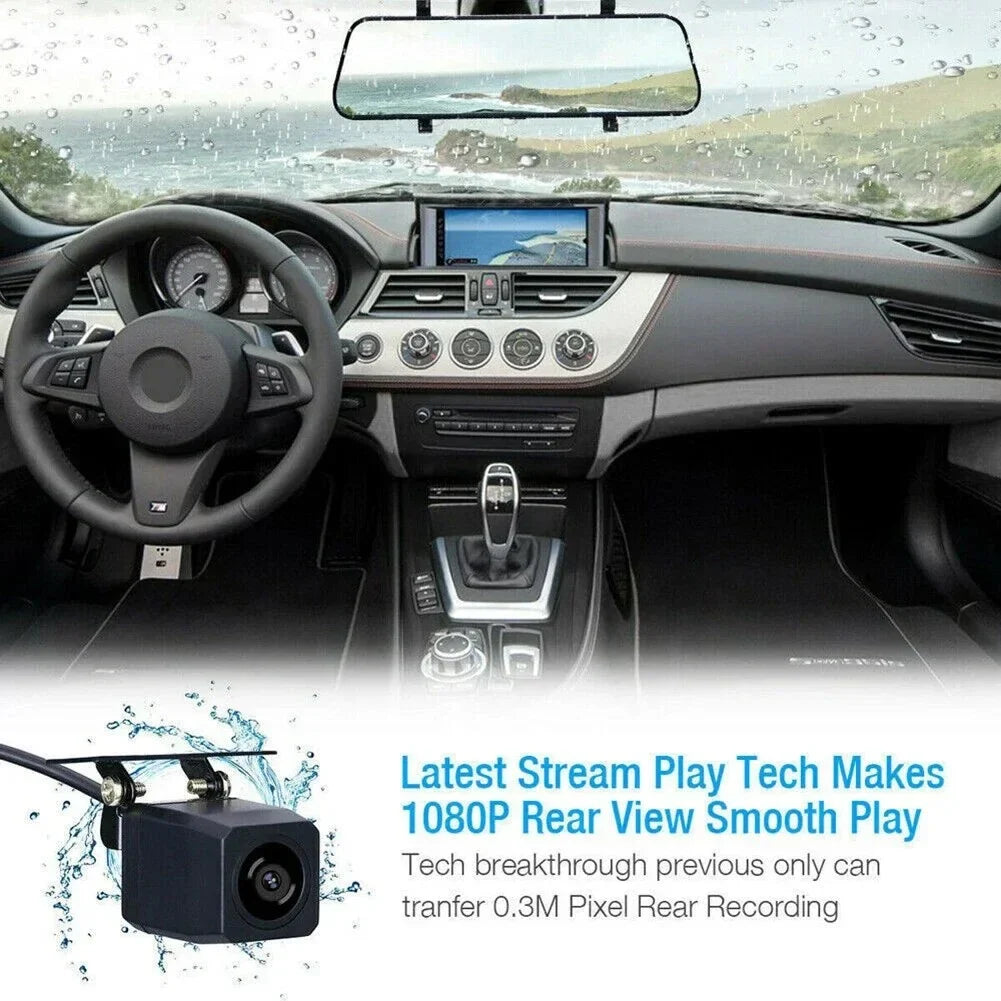 Rear For Dashcam Video Front Rearview Cam HD Touch Car Mirror Dropshipping Screen Dual Recorder DVR 10-Inch