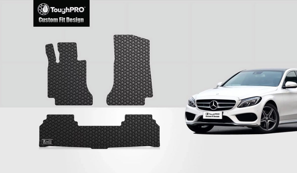 All - 2nd (Made Mats 1st -BENZ Rubber Heavy Duty - with & Compatible Row ToughPRO - Black USA) C400 climate - (Sedan) in 2015