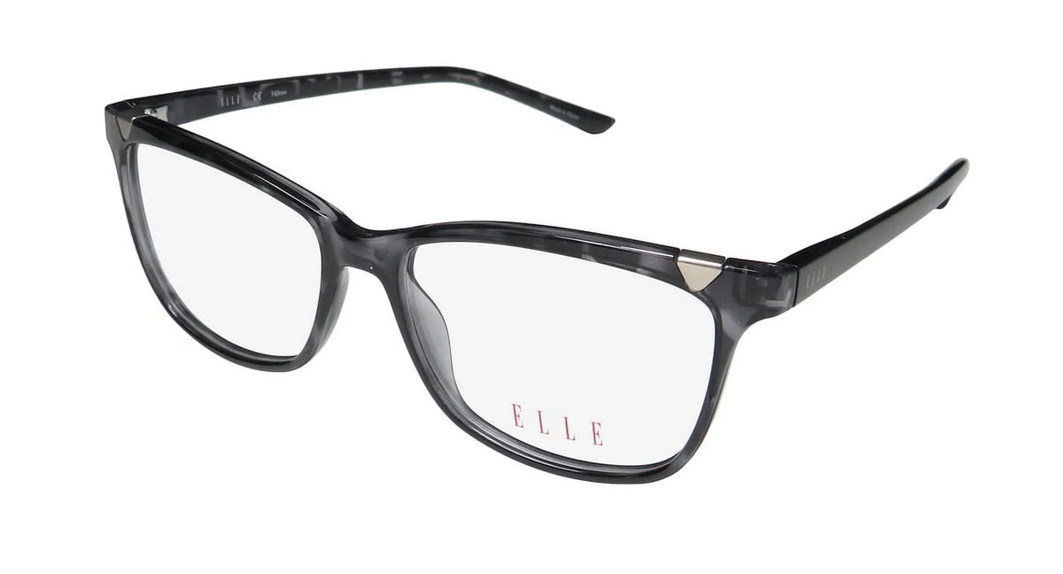 AFFORDABLE FRAME FULL-RIM CAT ELLE DESIGNER EYE LENSES NEW GRAY 13425 EYEGLASSES/SPECTACLES DEMO WOMENS/LADIES 53-15-140 BUDGET EYE CAT CASUAL