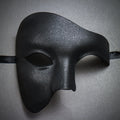 | Mask Costume Venetian Black Masquerade Plain Face Phantom Half Halloween Vintage