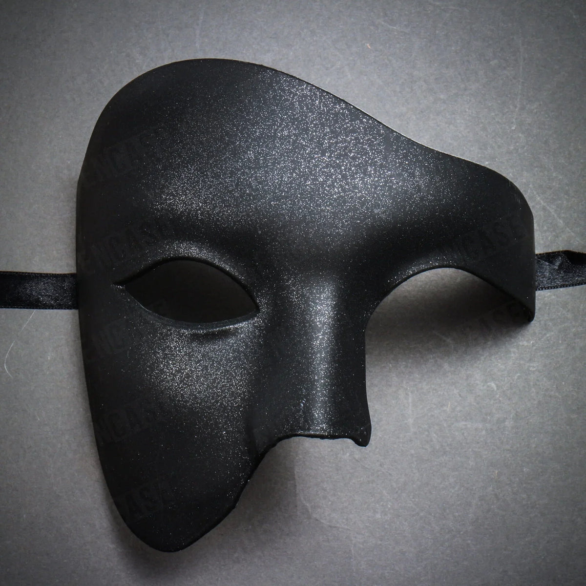 | Mask Costume Venetian Black Masquerade Plain Face Phantom Half Halloween Vintage