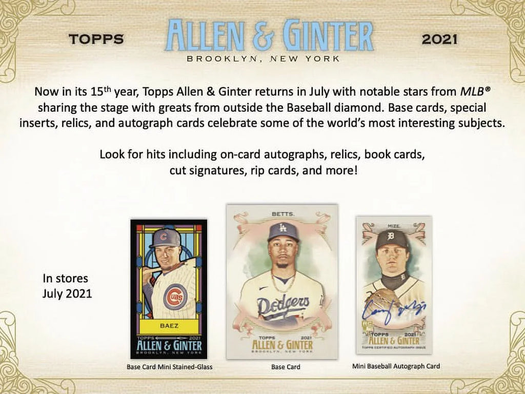 Box Display and 2021 Topps Retail Allen Ginter
