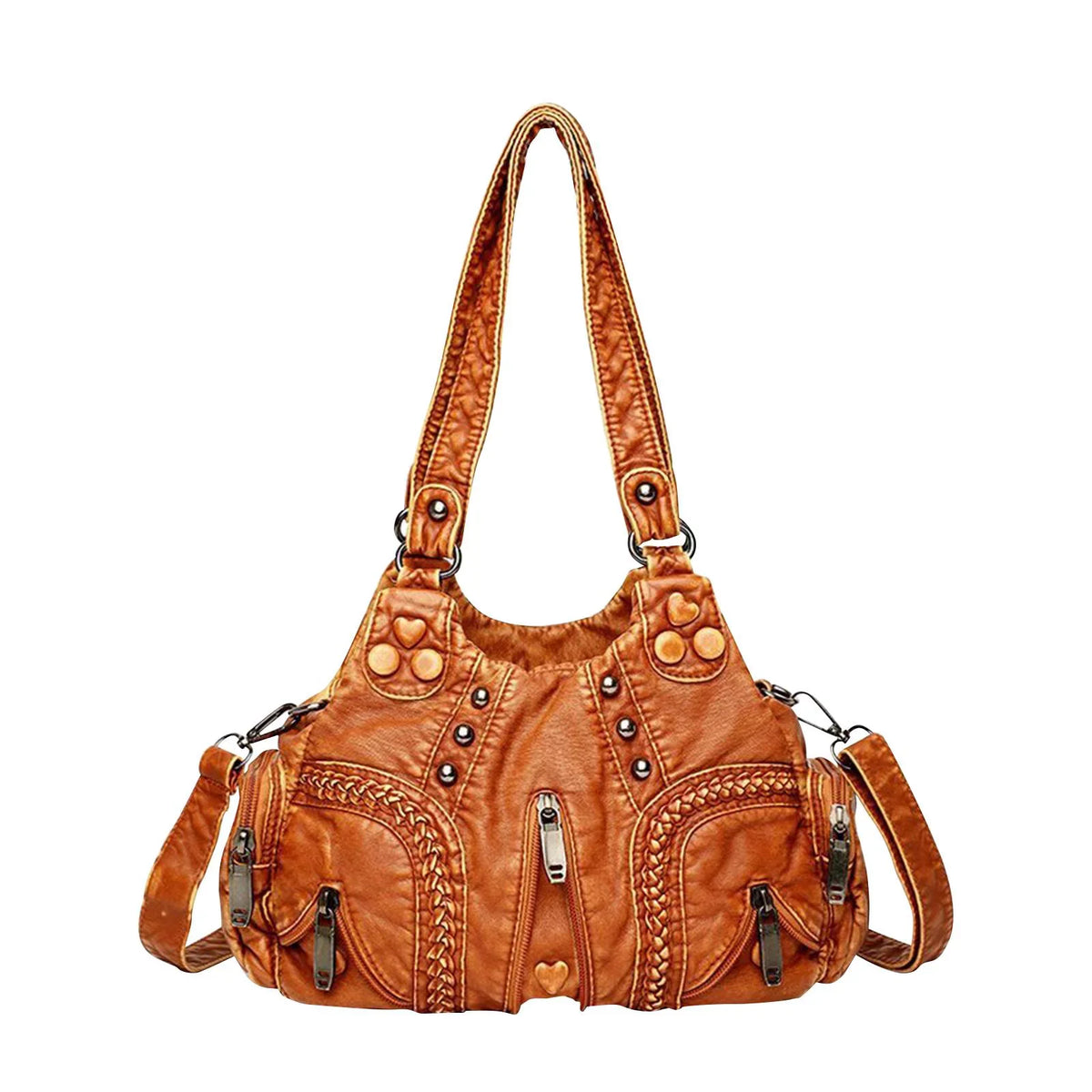 Cosmetic Use Presents Purses Leather Traveling PU Vintage Bags Tote for Bag Strap Clutch Capacity Brown Adjustable Daily Large Shoulder Ladies