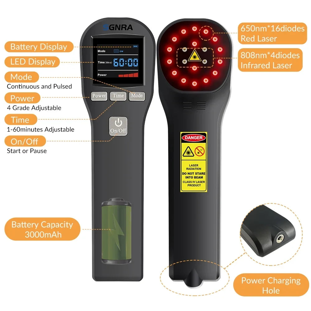 Level Therapy Pain Cat 650nm Device,for Therapy Dog 808nm,Cold Horse Laser Laser Low Relief,Handheld