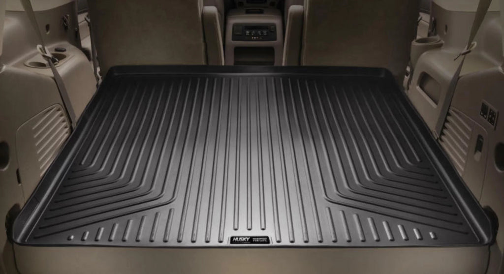 2nd 2021-2023 select: Escalade Cadillac by Husky with 21 Liner Compatible Compatible RealTruck Series Tahoe/GMC Cargo Black Yukon with Seat Chevrolet Behind Weatherbeater