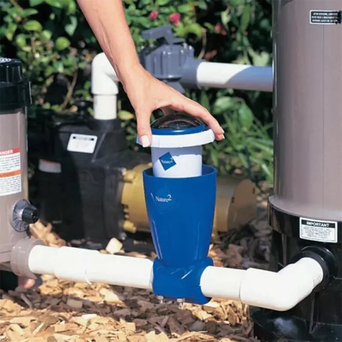Pool Ground Express NATURE2 Mineral Vessel Above/In W28175 Sanitizer Cartridge