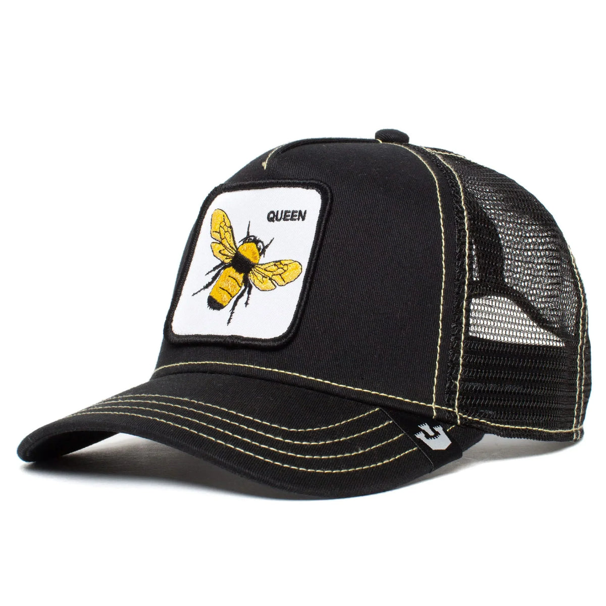 Original Unisex dimension Bee), Goorin (Queen The Trucker Black Farm Snapback Hat, Bros. One Adjustable