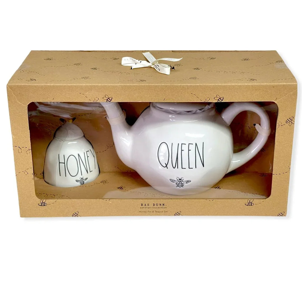 Rae Dunn Pot 11.5 Queen Jar Set Teapot oz and 59.2 Gift Honey By Magenta oz