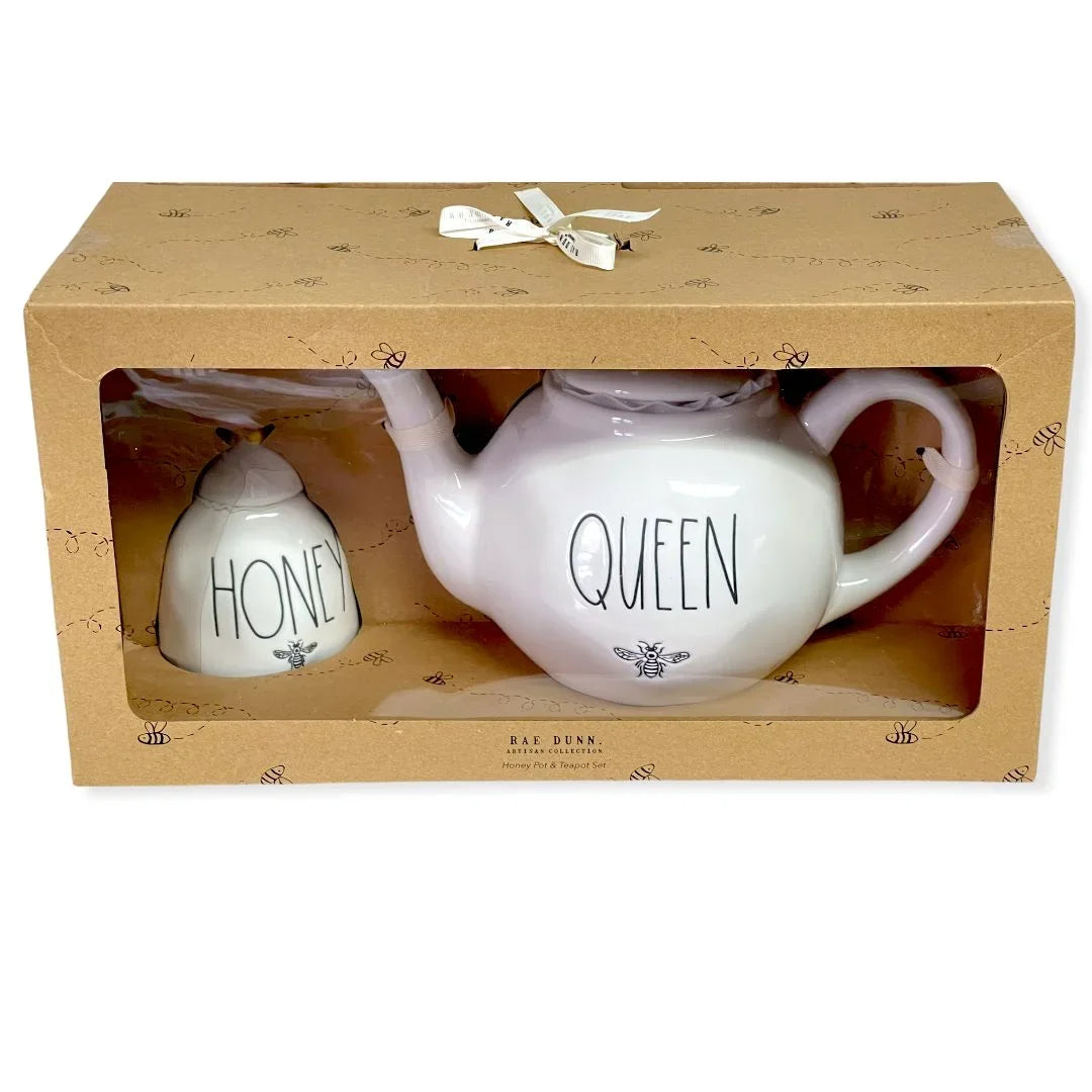Rae Dunn Pot 11.5 Queen Jar Set Teapot oz and 59.2 Gift Honey By Magenta oz