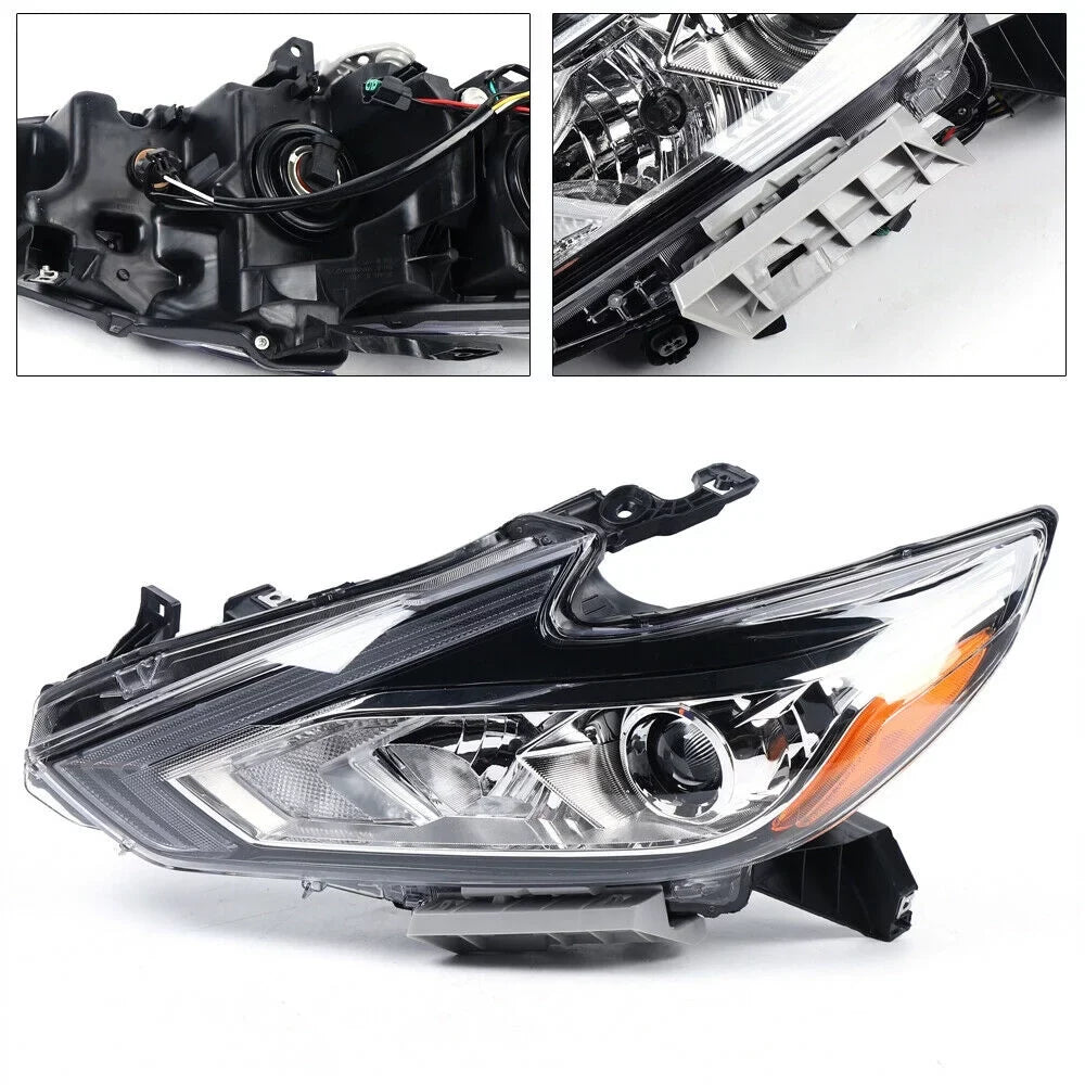 Right 2016 Chrome Headlights 2018 for + Left Housing 2017 Nissan Pair Altima