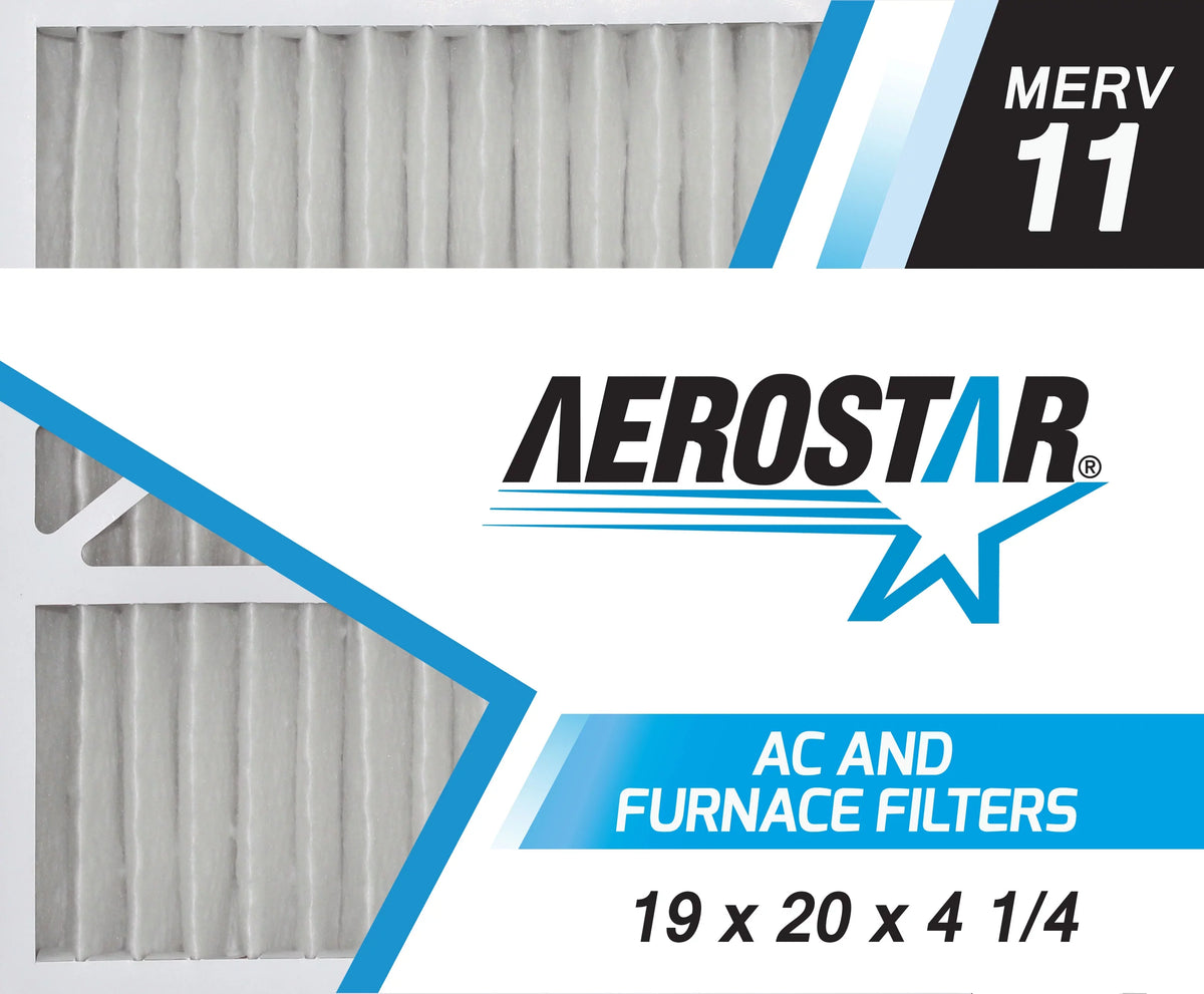 Pack Aerostar Air Filter, 11 Pleated Air Filter, MERV AC 19x20x4 Furnace 2