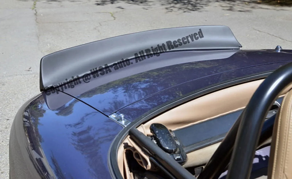 Replacement Mazda MX5 EOS Rocket design 1999-2005 Fiberglass Wing Bunny Spoiler Miata Trunk | for Rear NB Primer Lid Black
