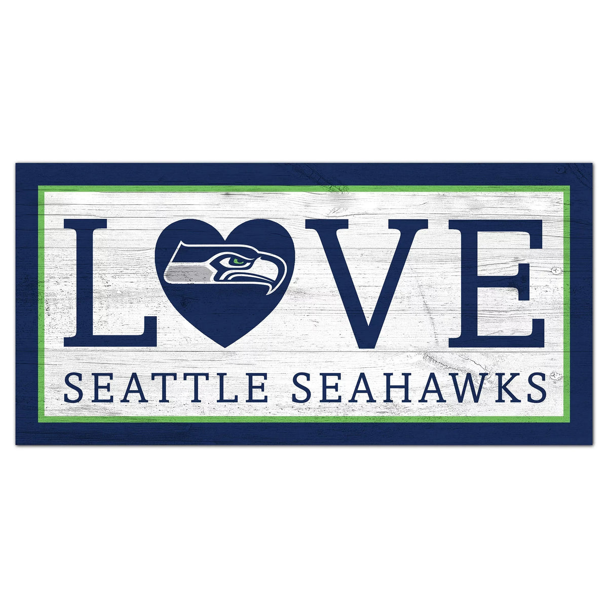 Seattle 12'' Love Seahawks Sign Team x 6''
