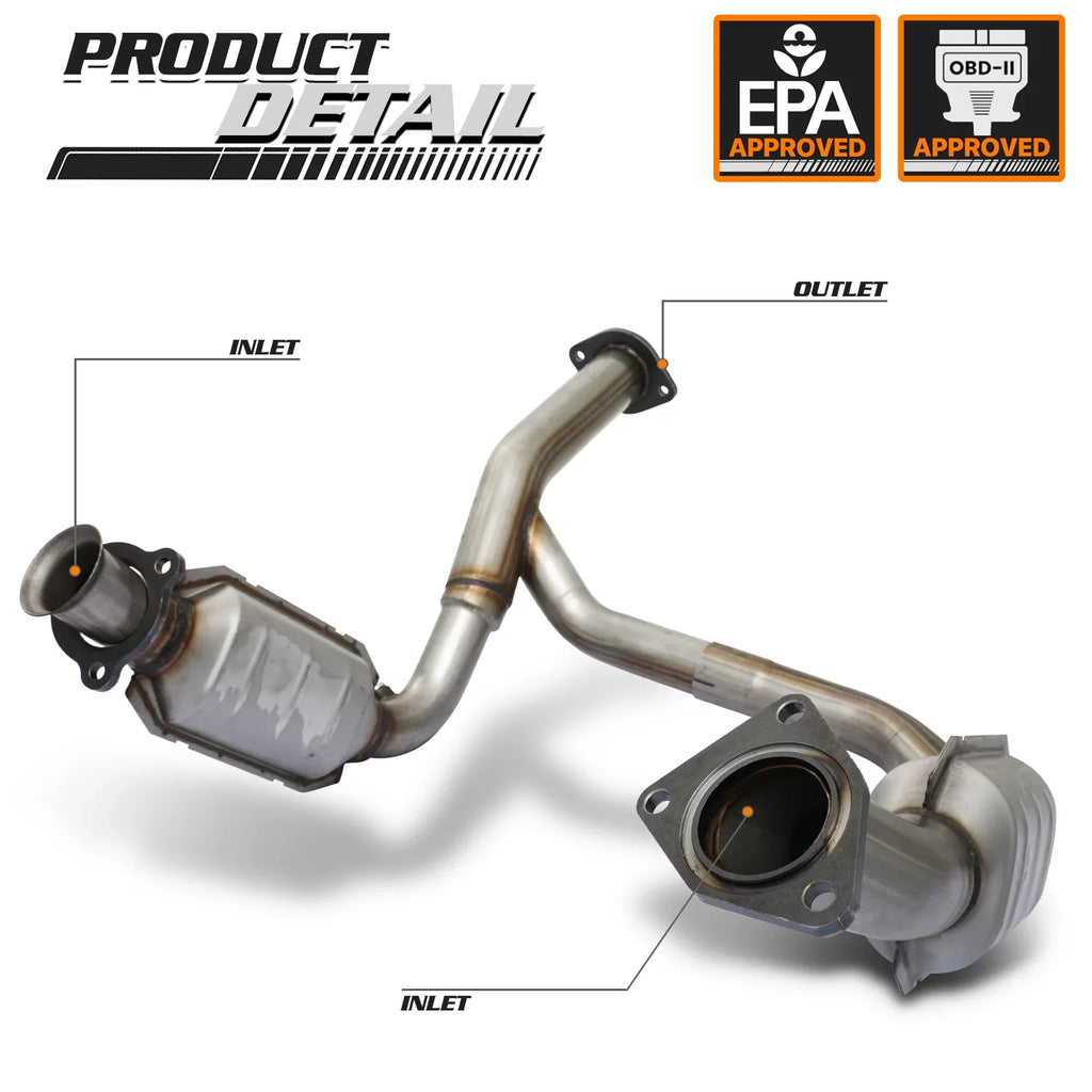 Chevy Y-Pipe Sierra For 2007-2009 Exhaust Tahoe M-AUTO Silverado/Suburban/Yukon XL Avalanche Catalytic Converter